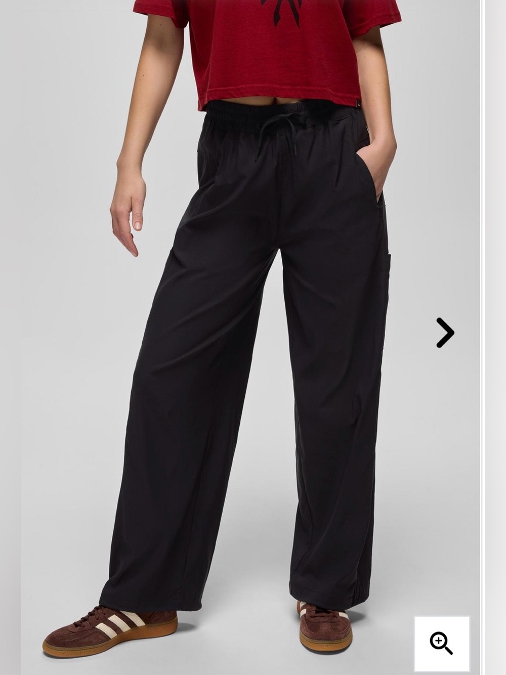 Prana Send Off High Rise Wide Leg Pant, Black, Size XS